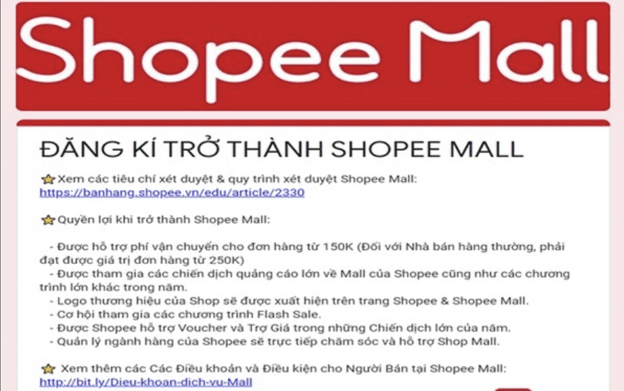 Cách đăng ký Shopee Mall